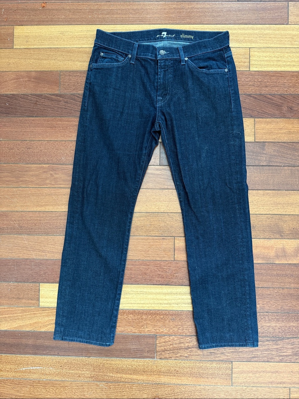 7 For All Mankind Slimmy Slim Jeans in Dark Indigo Size 33